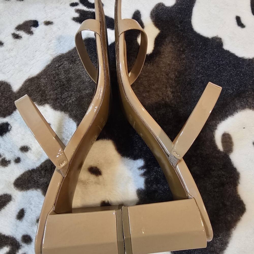 BY FAR Patent Beige Double Strap Sandals - Picture 5 of 12